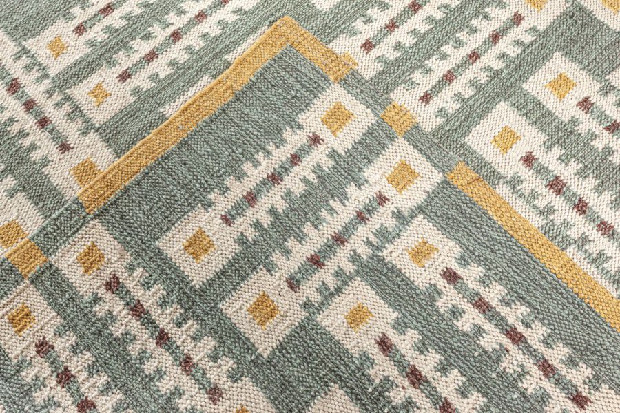 Sage-Green Swedish Rug N12357