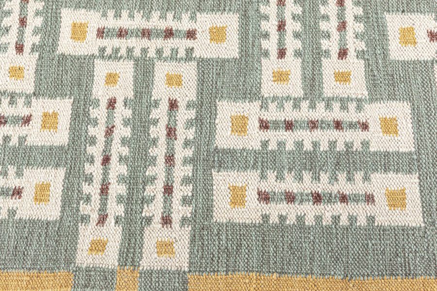 Sage-Green Swedish Rug N12357