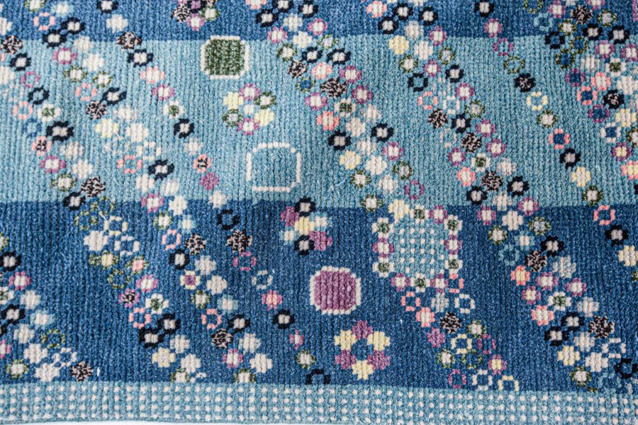 Swedish Rya Style Rug in Jewel Tones N12368