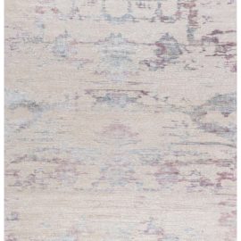 “Gesso” Contemporary Abstract Soft Beige Handmade Silk Rug N12365
