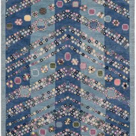 Swedish Rya Style Rug in Jewel Tones N12368