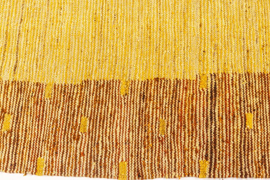 Midcentury Swedish Flat Weave Rug in Honey Yelllow BB7777