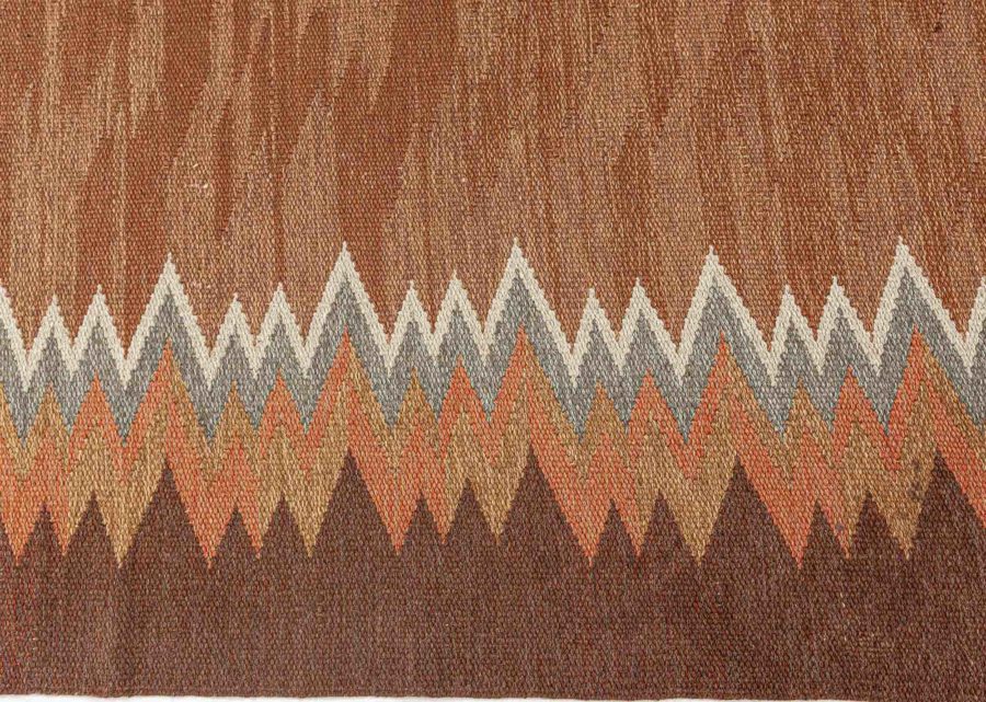 Midcentury Swedish Large Flatwoven Rug BB7774