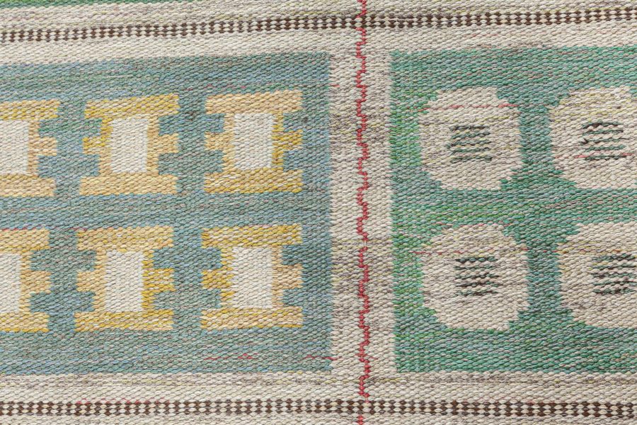 VINTAGE SWEDISH RUG SIGNED BY SVENSK HEMSLÖJD “SH” BB7779