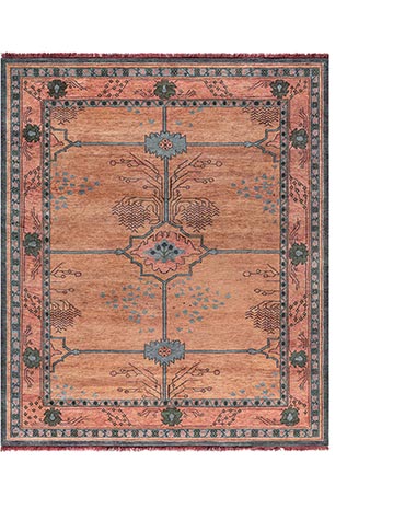 CONTEMPORARY INSPIRED ARTS AND CRAFTS RUG N12375