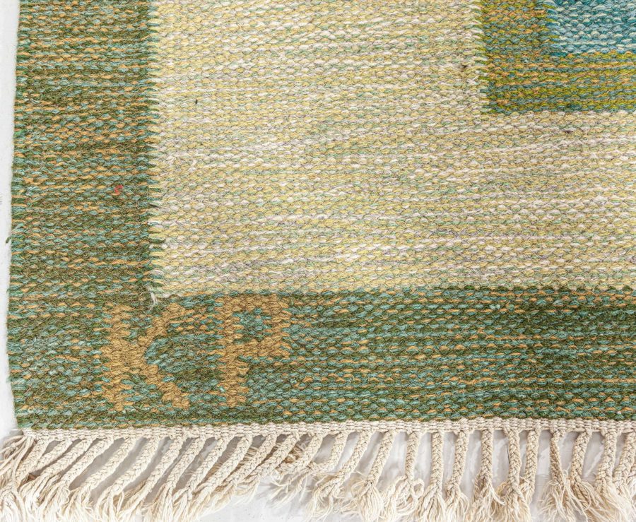 Vintage Swedish Flat Woven Rug by Kerstin Persson BB7792