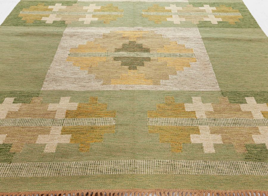 Vintage Swedish Flat Woven Rug BB7801