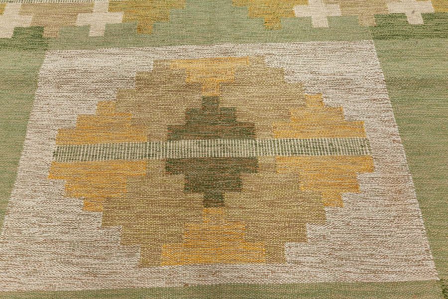 Vintage Swedish Flat Woven Rug BB7801