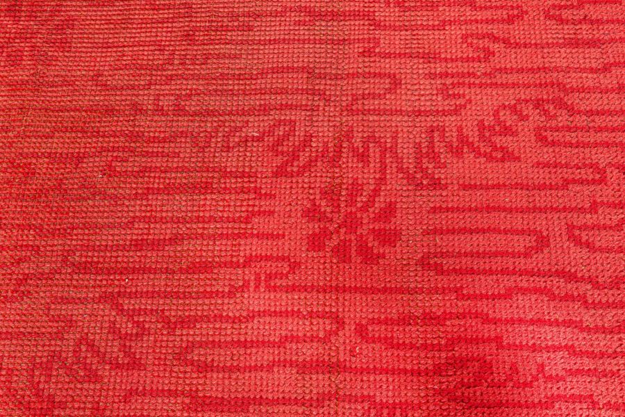Rare Vienna Secession Rug in Ruby Red BB7809