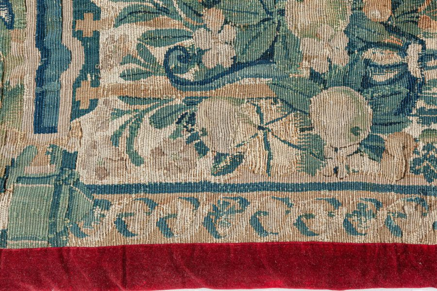 Antique Tapestry Fragment Runner BB7817