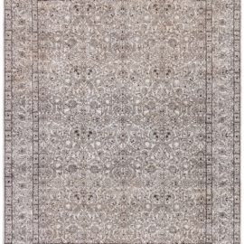 Tabriz Persian Antique Floral Allover Light Beige Hand-Knotted Wool Carpet – Circa 1930 BB7794