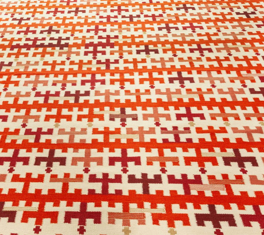 Modern Swedish Flat Weave Rug N12409