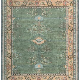 Modern Art Floral Cream Beige Handmade Wool Oversized Rug “Bosquet” N12423