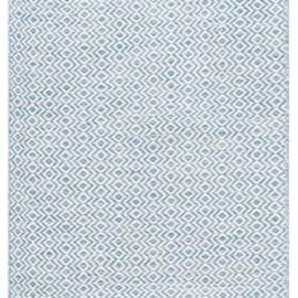 Modern Flatweave Geometric Light Gray Handmade Wool Runner “Reticello” N12415