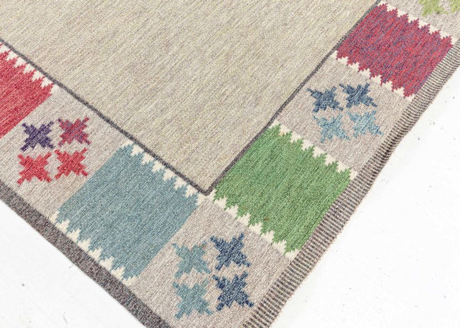 Swedish Flat woven Rug by Bitte Ahlgren (BA) BB7829