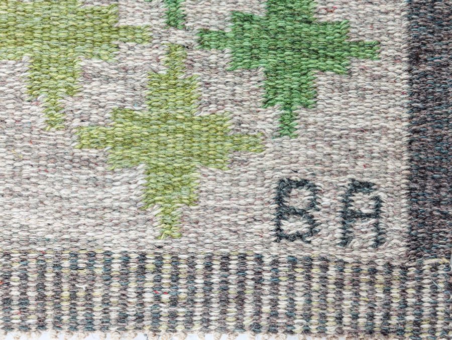 Swedish Flat woven Rug by Bitte Ahlgren (BA) BB7829