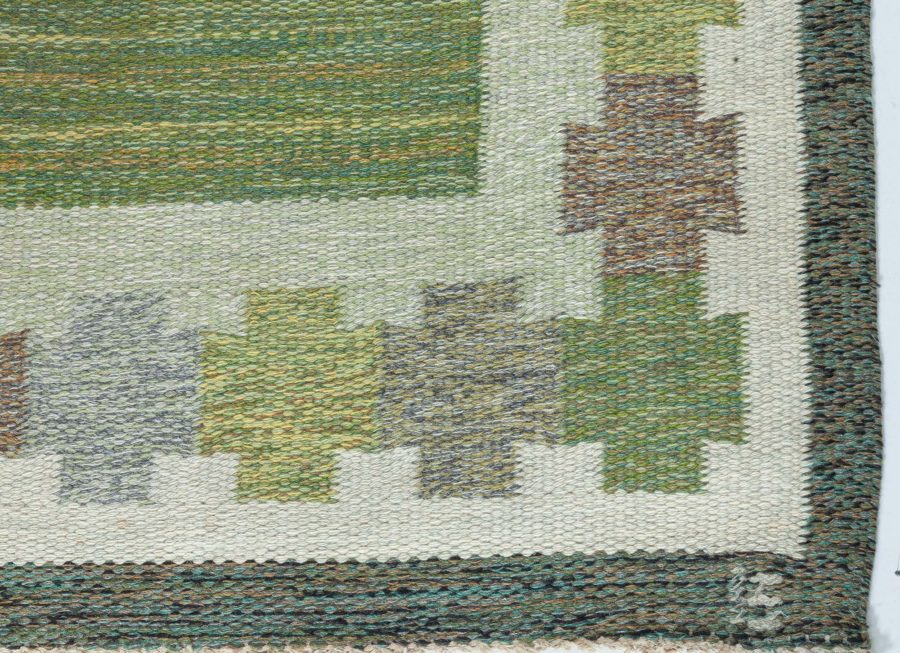 Swedish Flat woven Rug by Ingegerd Silow BB7866