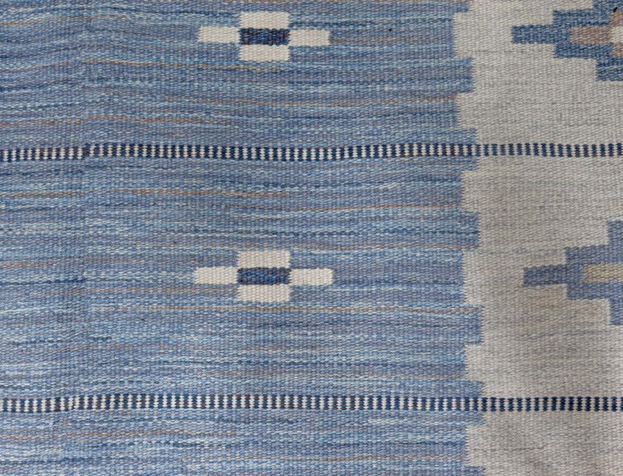 Vintage Swedish Flat Woven Rug by Erik Lundberg BB7889