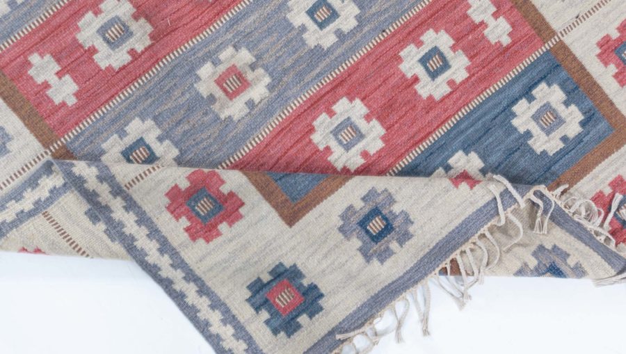 Vintage Swedish Flat Woven Rug by Anna Greta Sjokvist BB7893