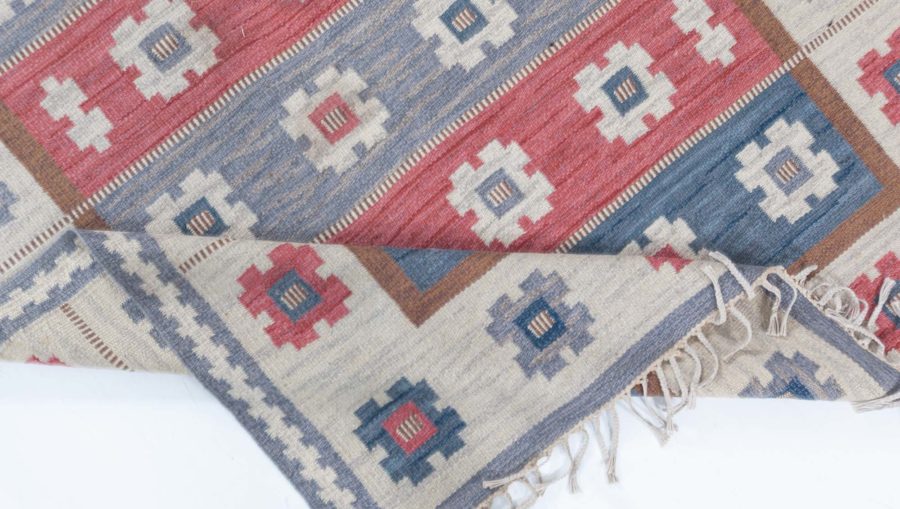 Vintage Swedish Flat Woven Rug by Anna Greta Sjokvist BB7893