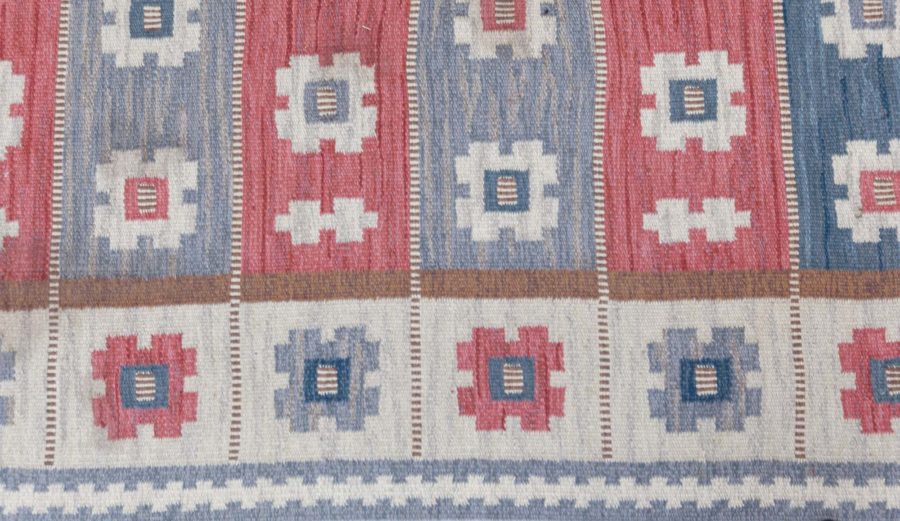 Vintage Swedish Flat Woven Rug by Anna Greta Sjokvist BB7893