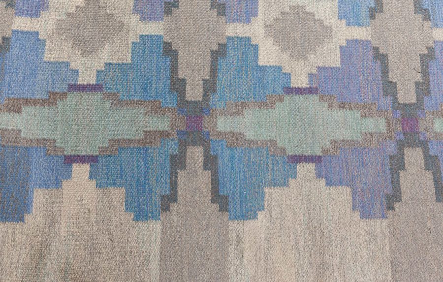 Vintage Swedish Flat Woven Rug by Judith Johansson BB7895