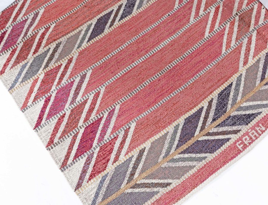 Vintage Swedish Flat woven Rug by Ingrid Dessau BB7905