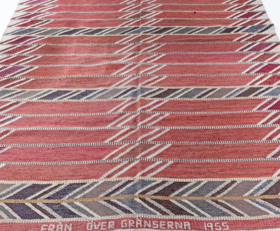 Vintage Swedish Flat woven Rug by Ingrid Dessau BB7905