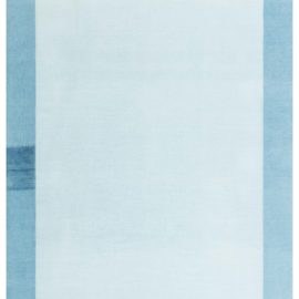 Indian Dhurrie Vintage Abstract Light Blue With Blue Flatweave Cotton Carpet BB7966