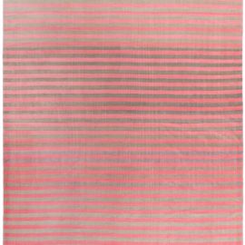 Vintage Indian Dhurrie Striped Cream Beige Flatweave Cotton Rug BB7931
