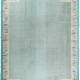 Mid-Century Indian Dhurrie Floral Pale Sand Flatweave Cotton Rug BB7921