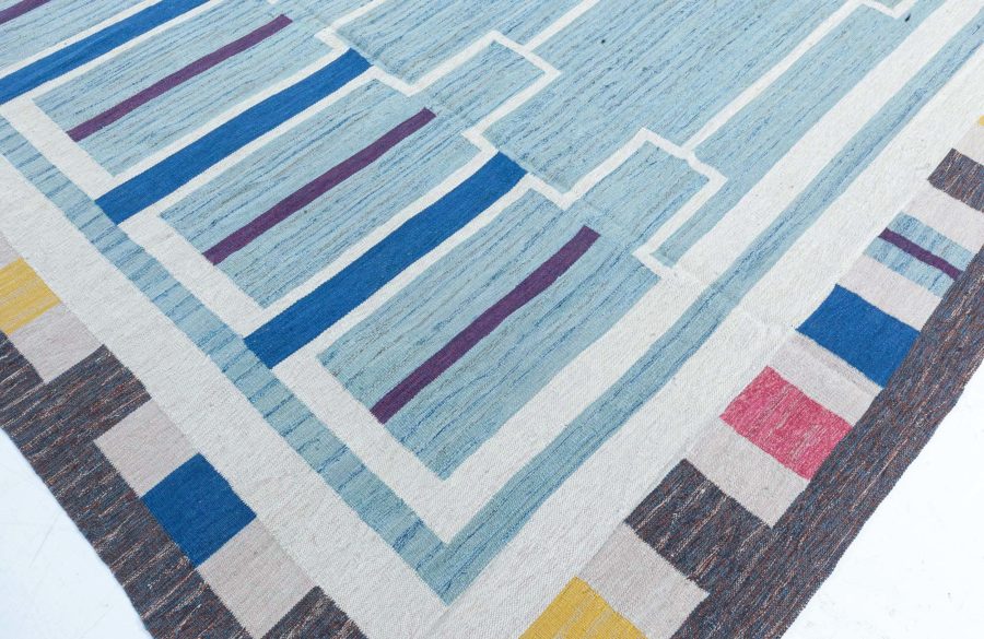 Swedish Flat Weave Rug N12473