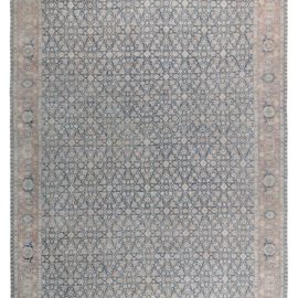 Antique Tabriz Persian Allover Light Beige Hand-Knotted Wool Rug – Circa 1910 BB7997