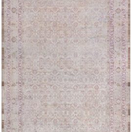 Antique Kirman Persian Allover Soft Beige Hand-Knotted Wool Rug – Circa 1920 BB8023