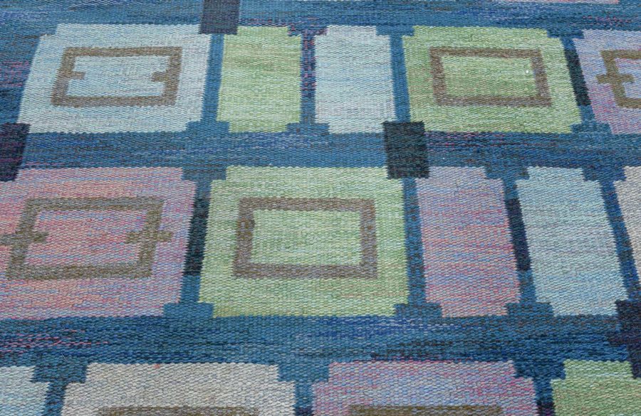 Vintage Swedish Flat Woven Rug by Judith Johansson (Spice hall) BB8029