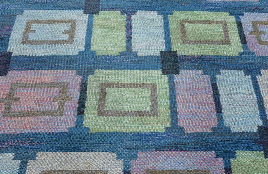 Vintage Swedish Flat Woven Rug  by Judith Johansson (Spice hall) BB8029