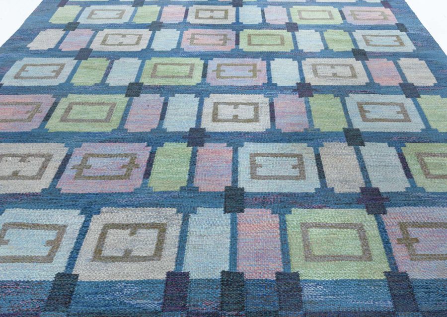 Vintage Swedish Flat Woven Rug  by Judith Johansson (Spice hall) BB8029