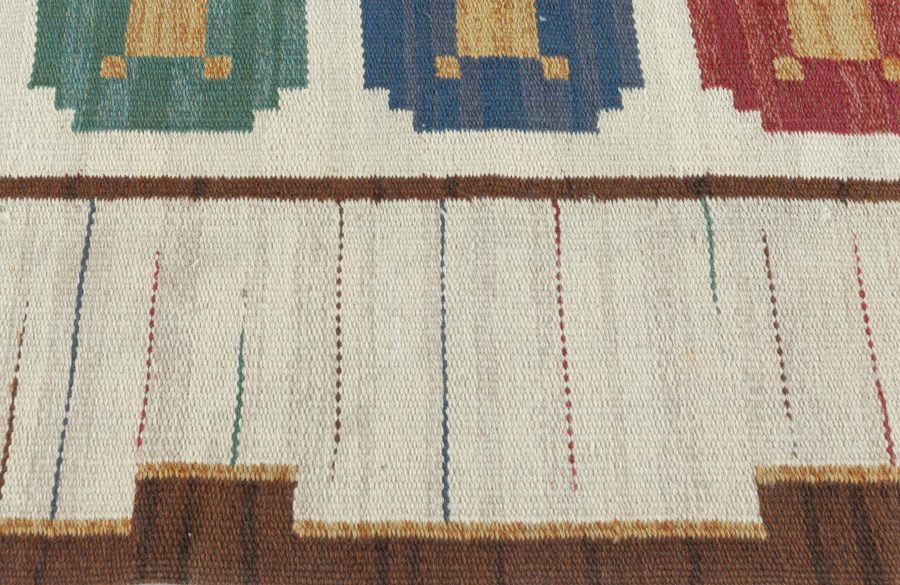Vintage Swedish Flat Woven Rug BB8030