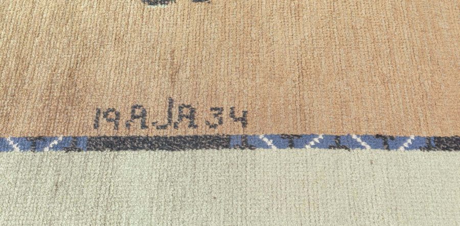 Vintage Swedish Pile Deco Style Rug BB8038
