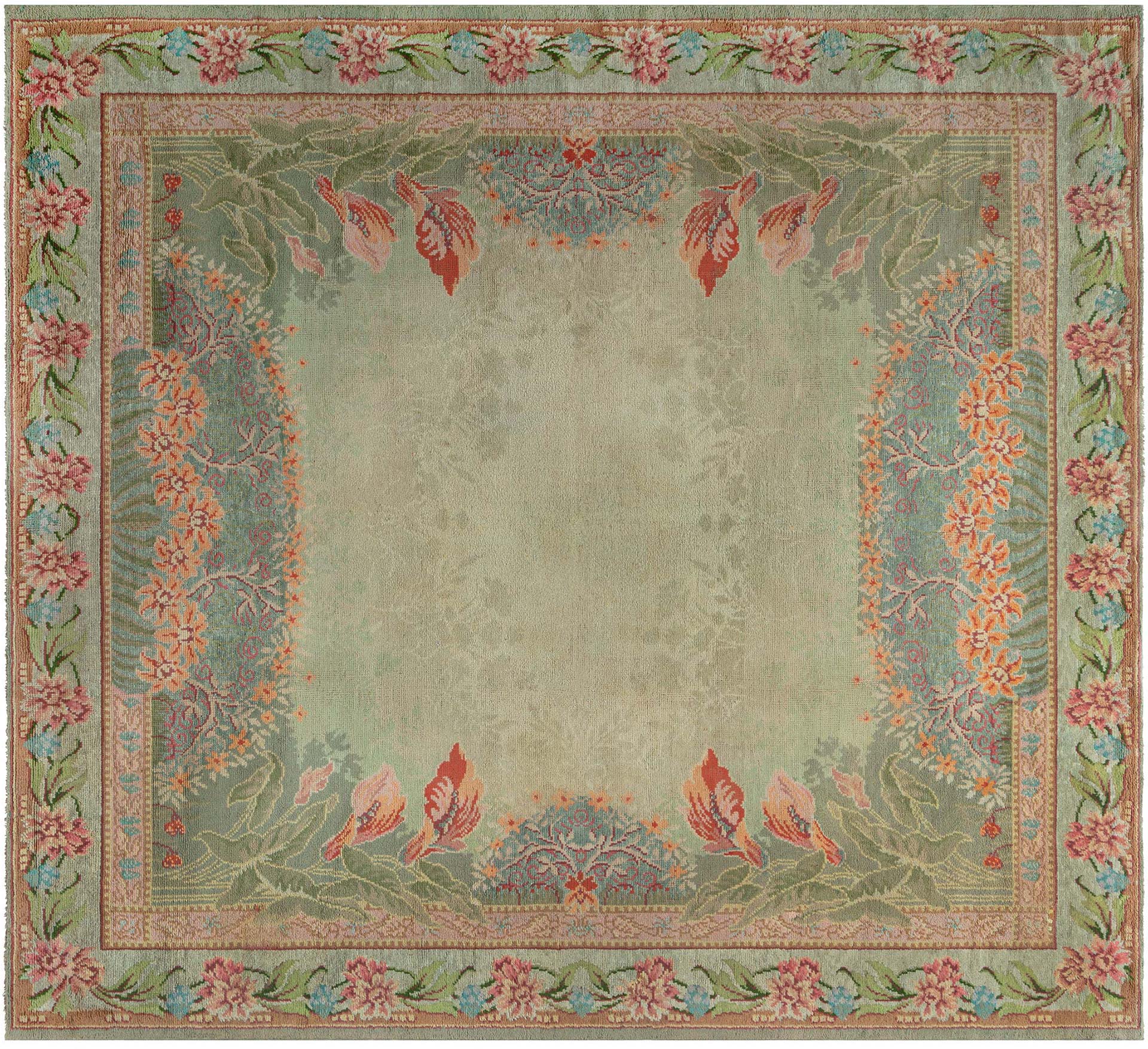 BB7875 - Art Nouveau Carpet in The Style of Georges de Feure Made in Vienna