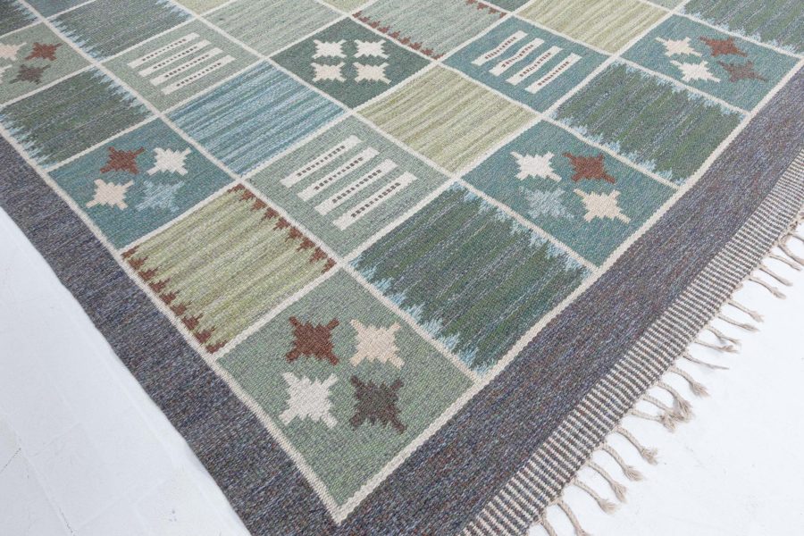 Vintage Swedish Flat Woven Rug by Rakel Carlender BB8039