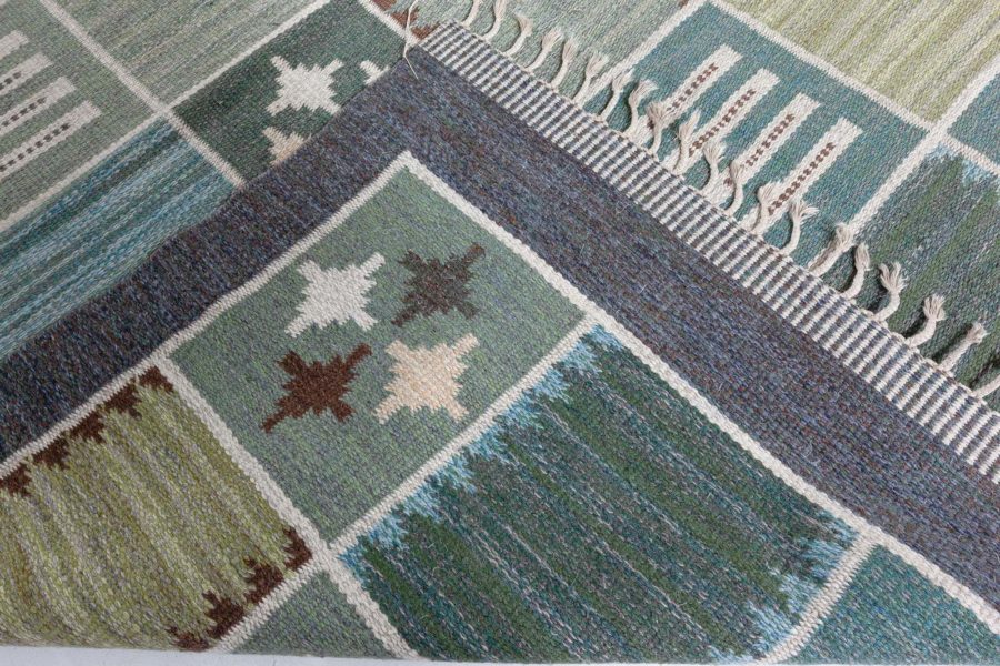 Vintage Swedish Flat Woven Rug by Rakel Carlender BB8039