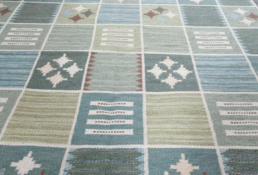 Vintage Swedish Flat Woven Rug by Rakel Carlender BB8039