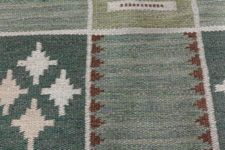 Vintage Swedish Flat Woven Rug by Rakel Carlender BB8039