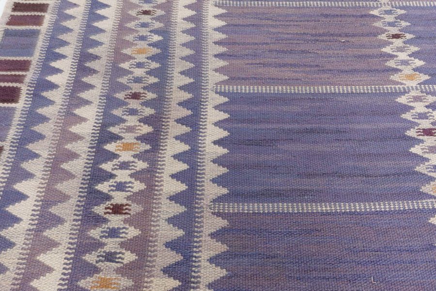 Vintage Swedish Flat Woven Rug by Barbro Nilsson BB8041