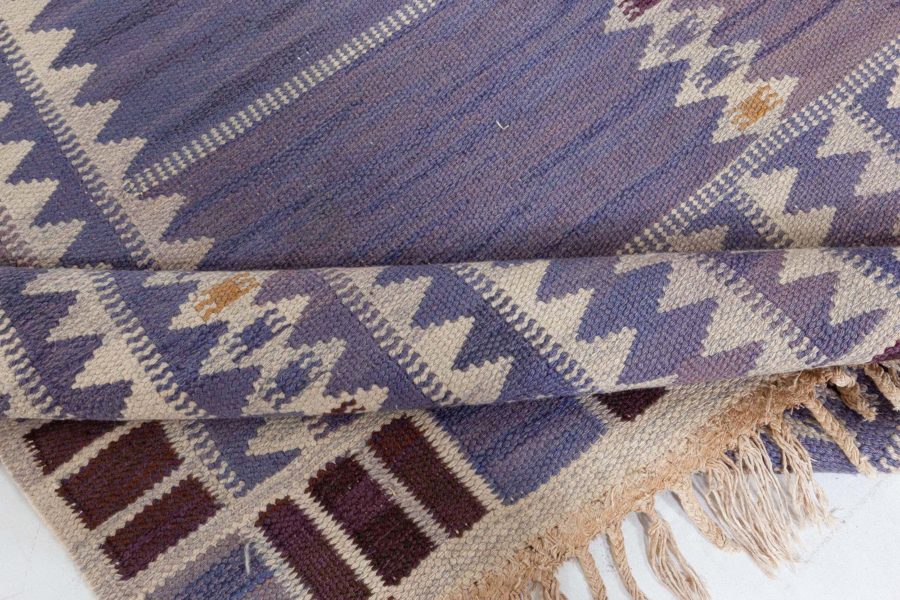 Vintage Swedish Flat Woven Rug by Barbro Nilsson BB8041