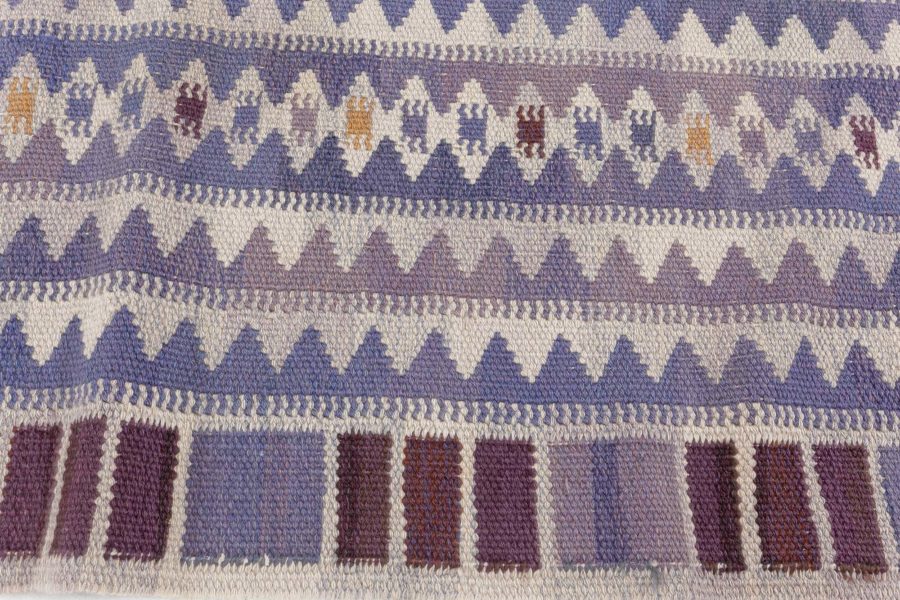 Vintage Swedish Flat Woven Rug by Barbro Nilsson BB8041