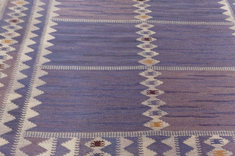 Vintage Swedish Flat Woven Rug by Barbro Nilsson BB8041