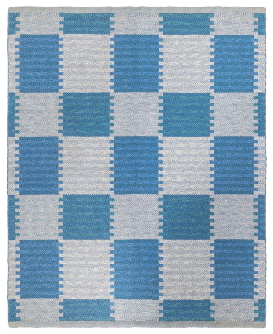 Vintage Swedish Flat Woven Double Sided Rug by Carl Malmsten BB8043