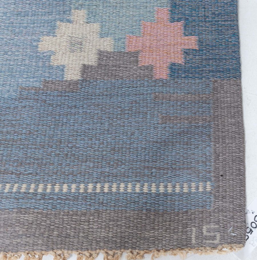 Vintage Flat Woven Rug by Ingegerd Silow BB8059